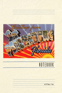 Vintage Lined Notebook Greetings from St. Petersburg, Florida