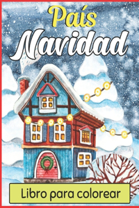 País Navidad Libro para colorear