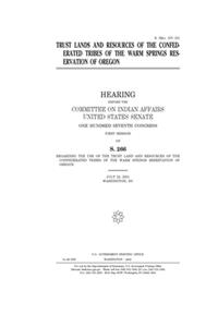 Trust lands and resources of the Confederated Tribes of the Warm Springs Reservation of Oregon