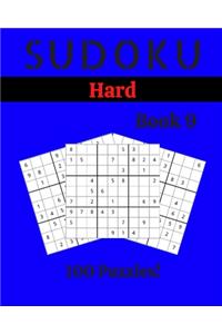 Sudoku Hard Book 9: 100 Sudoku for Adults - Large Print - Hard Difficulty - Solutions at the End - 8'' x 10''