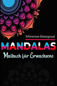 Mandalas Malbuch für Erwachsene schwarzem Hintergrund