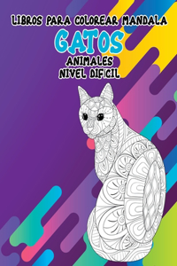 Libros para colorear Mandala - Nivel difícil - Animales - Gatos