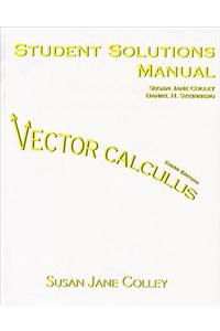 Student Solutions Manual for Vector Calculus