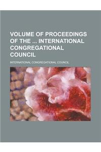 Volume of Proceedings of the International Congregational Council