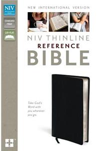 NIV, Thinline Reference Bible, Bonded Leather, Navy, Red Letter Edition