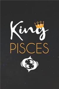 Pisces Notebook 'King Pisces' - Zodiac Diary - Horoscope Journal - Pisces Gifts for Her