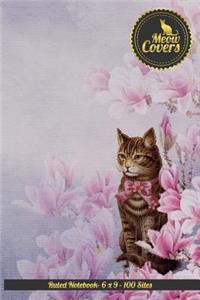 Meow Covers Ruled Notebook- 6 X 9 - 100 Sites