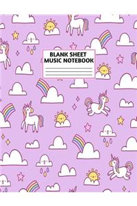 Blank Sheet Music Notebook