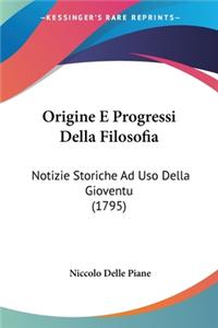 Origine E Progressi Della Filosofia