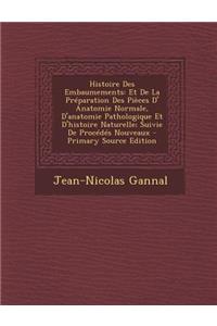 Histoire Des Embaumements