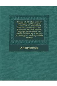 History of St. Clair County, Michigan