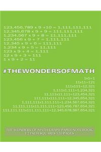 The Wonders of Math Graph Paper Notebook 1/2 inch squares 120 pages