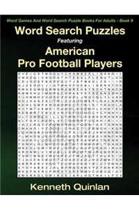 Word Search Puzzles Featuring American Pro Football Players