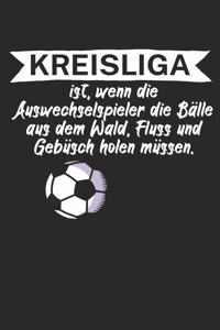 Kreisliga ist wenn die Auswechselspieler die Bälle aus dem Wald Fluss und Gebüsch holen müssen