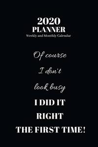 2020 Planner Weekly and Monthly Calendar