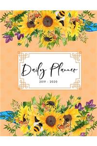 Planner July 2019- June 2020 Sunflowers Monthly Weekly Daily Calendar
