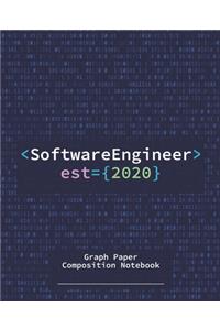 Software Engineer Est. 2020 Graph Paper Composition Notebook