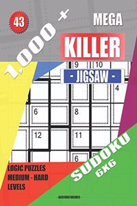1,000 + Mega jigsaw killer sudoku 6x6