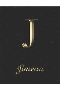 Jimena: 1 Year Daily Planner (12 Months) - Yellow Gold Effect Letter J Initial First Name - 2020 - 2021 - 365 Pages for Planning - January 20 - December 20 