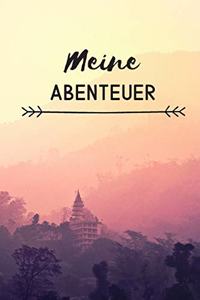 Meine Abenteuer, Notizbuch, Organizer, Schulheft, Block A4, Punkteraster, 120 Seiten