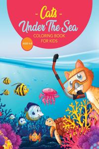 Cats Under The Sea Coloring Book For Kids