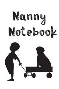 Nanny Notebook: Baby Log, Parents or Day Care Provider Can Track Daily Feeding, Diaper Changes - Sleep Time - Emergency Contacts - Boy with Wagon