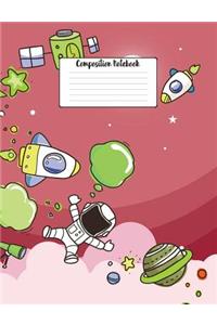 Composition Notebook: 7.44 X 9.69 Graph Ruled Paper Notebook, Appreciation, Quote Journal or Diary Unique Inspirational Composition Book Gift for Friend, Family, Teacher - Retirement, Birthday or Gratitude Present - Outer Space Cover
