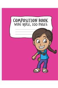 Composition Book, Wide Rule 100 pages