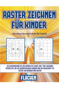 Skizzieren lernen Schritt für Schritt (Raster zeichnen für Kinder - Flächen)