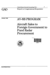 Av-8b Program: Aircraft Sales to Foreign Government to Fund Radar Procurement