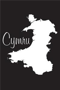 Cymru - Black 101 - Lined Notebook with Margins - 6X9