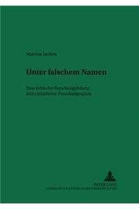 Unter Falschem Namen