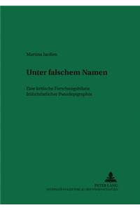 Unter Falschem Namen