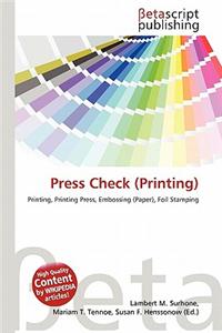 Press Check (Printing)