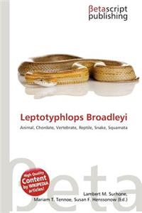 Leptotyphlops Broadleyi