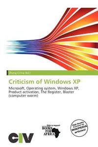 Criticism of Windows XP