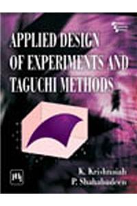 Applied Design Of Experiments And Taguchi Methods