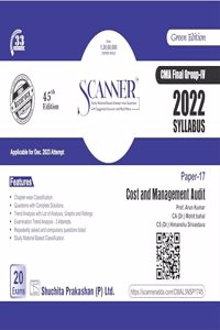 Cost and Management Audit (Paper 17 | Gr. IV | CMA Final) Scanner - Including questions and solutions | 2022 Syllabus | Applicable for Dec. 2023 Exam | Green Edition