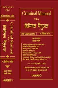 LAWMANN's Criminal Manual | Criminal Major Acts | (Hindi-English Diglot Edition) BNSS | BNS | BSA | POCSO | w.e.f. 1.7.2024 | Hardcover