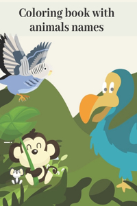 Coloring book with animals names