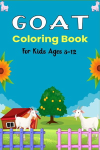 GOAT Coloring Book For Kids Ages 8-12