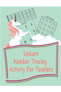 Unicorn Number Tracing Activity For Toddlers