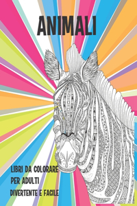 Libri da colorare per adulti - Divertente e facile - Animali