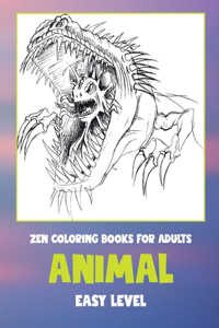 Zen Coloring Books for Adults - Animal - Easy Level