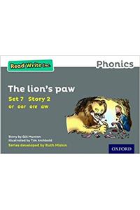Read Write Inc. Phonics: The Lion's Paw (Grey Set 7 Storybook 2)