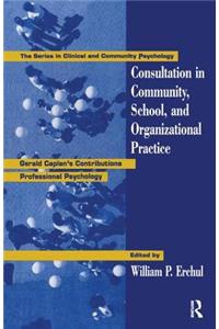 Consultation In Community, School, And Organizational Practice