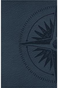 CSB Heart of God Teen Study Bible Navy, Compass Design Leathertouch