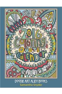 2016 Coloring Quote Calendar