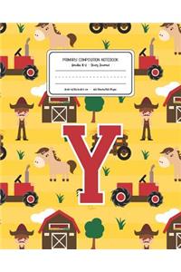 Primary Composition Notebook Grades K-2 Story Journal Y