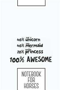 Notebook for horses